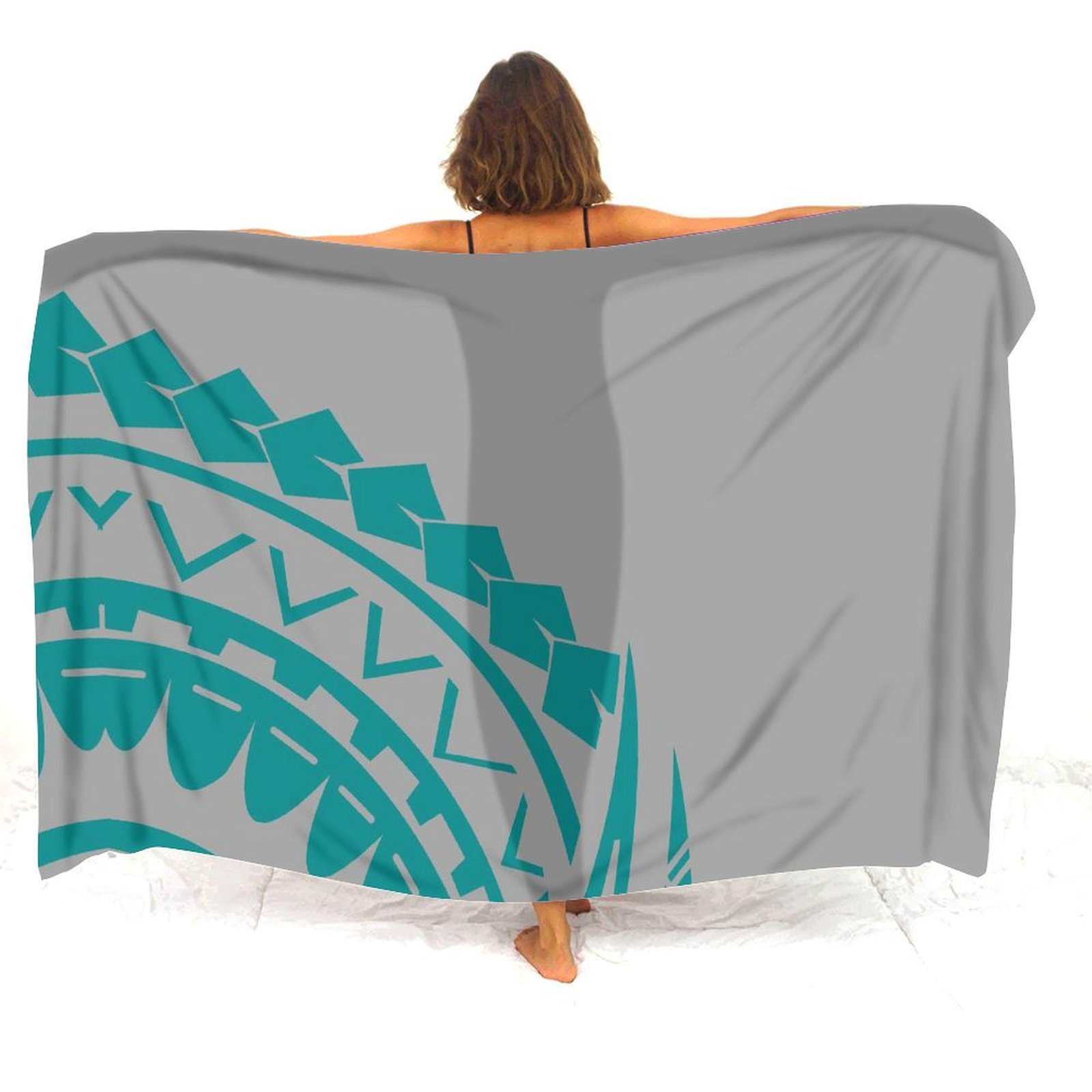 Printed Wrap Skirt - Customizable Polynesian Floral Beach Sarong Women