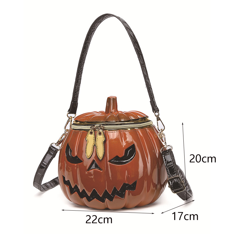 Women Fashion Fun - Women's new Halloween pumpkin shaped shoulder