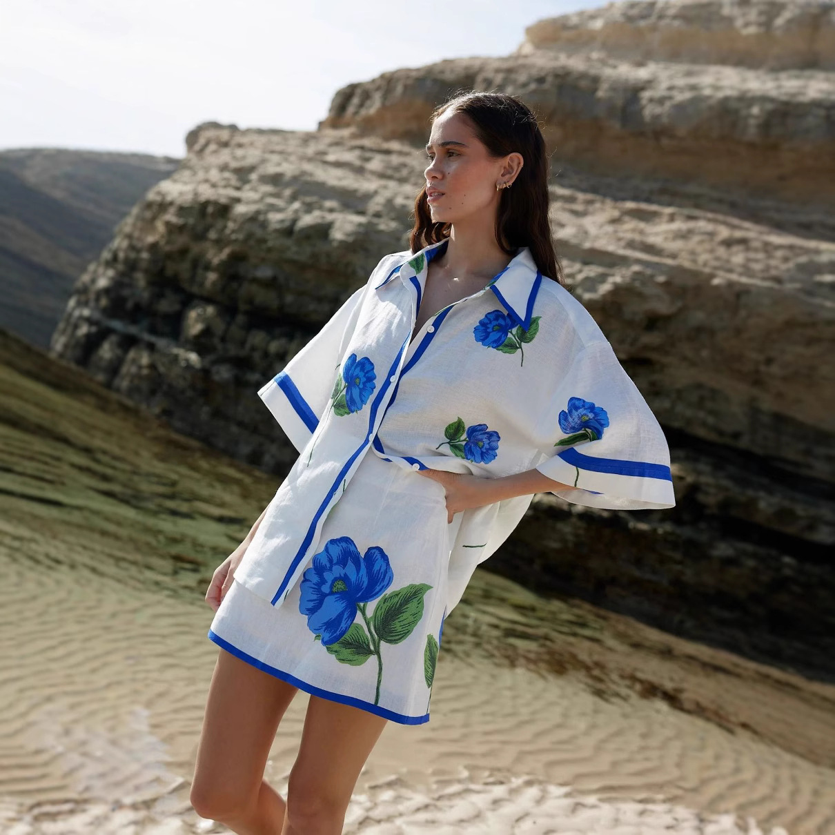 Women's Casual Print Single Br - Printed Wrap Skirt 评论和价格