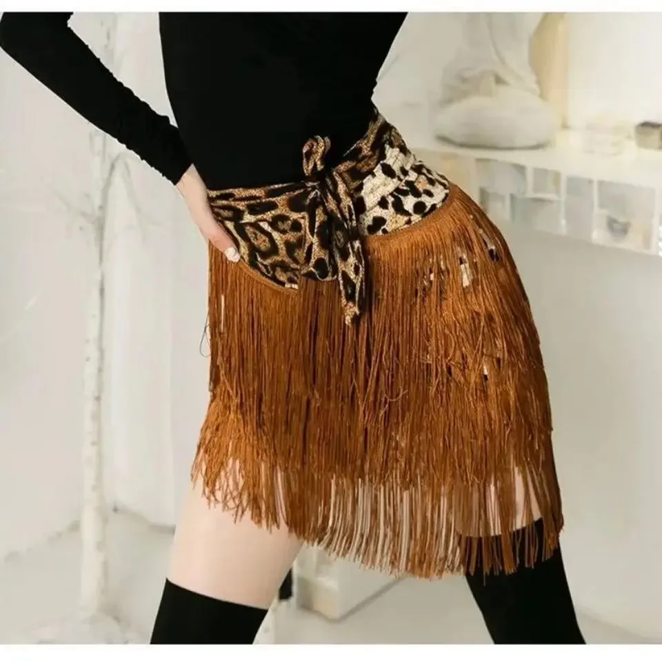 Latin Dance Skirt Leopard Prin - Printed Wrap Skirt 评论和价格