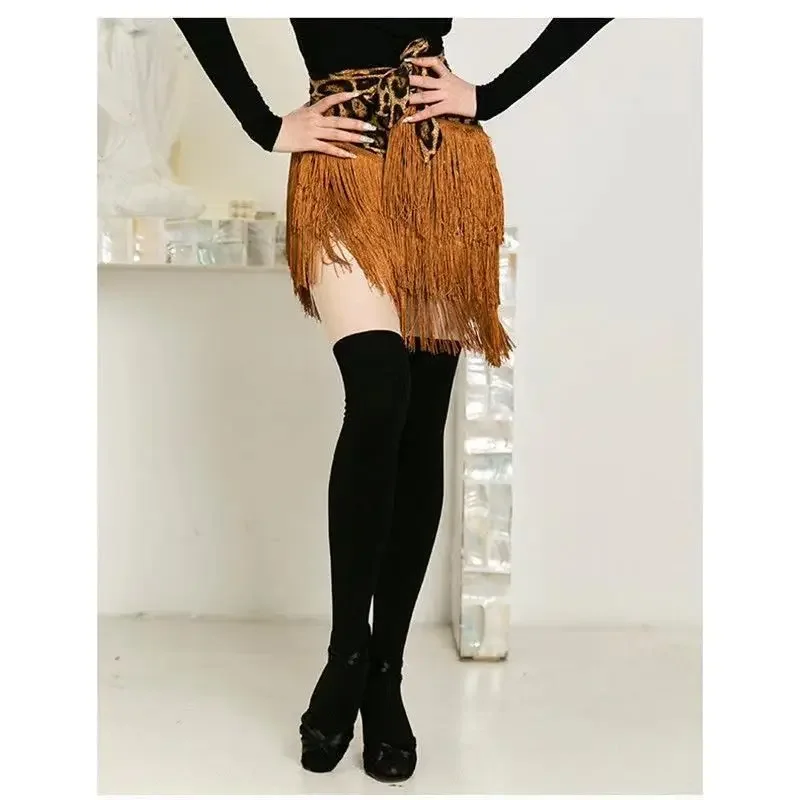 Latin Dance Skirt Leopard Prin - Printed Wrap Skirt 评论和价格