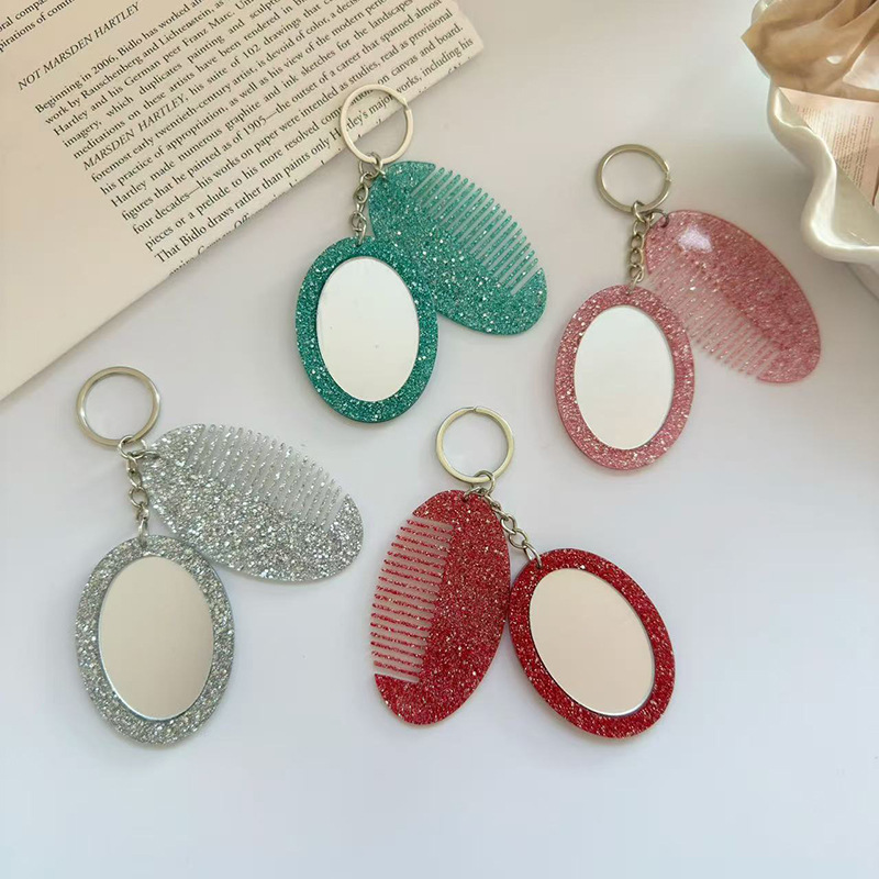 Oval Comb Mirror Keychain Pend - Women'S Ysl Fashion 评论和价格