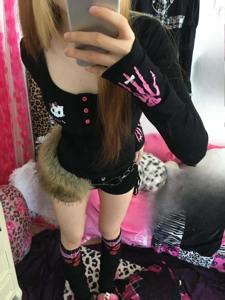 Y2K Vintage Cartoon Print T-Sh - Women'S Fashion For 2025 评论和价格