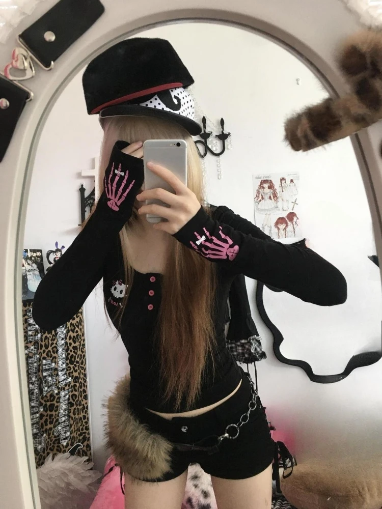Y2K Vintage Cartoon Print T-Sh - Women'S Fashion For 2025 评论和价格