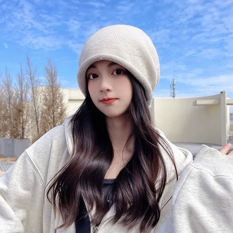 Knitted Bonnet Hoods Female Wi - Women'S Fashion Hats 评论和价格