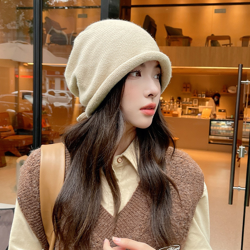 Knitted Bonnet Hoods Female Wi - Women'S Fashion Hats 评论和价格
