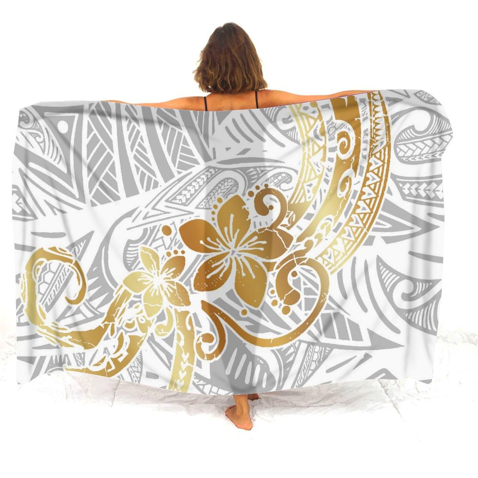 Hawaiian Resort Beach Apron Po - Printed Wrap Skirt 评论和价格