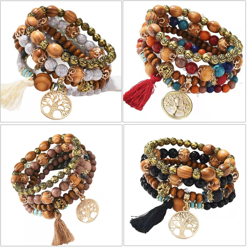 4Pcs Boho Tree Of Life Bracele - Women'S Ysl Fashion 评论和价格