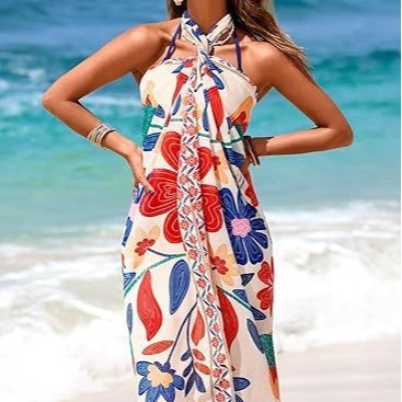 Pareo Dress Printed Beach Wome - Printed Wrap Skirt 评论和价格