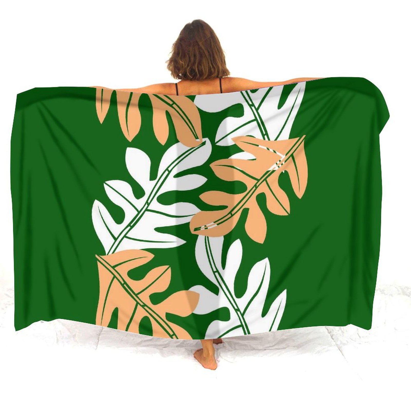 Customizable Polynesian Floral - Printed Wrap Skirt 评论和价格