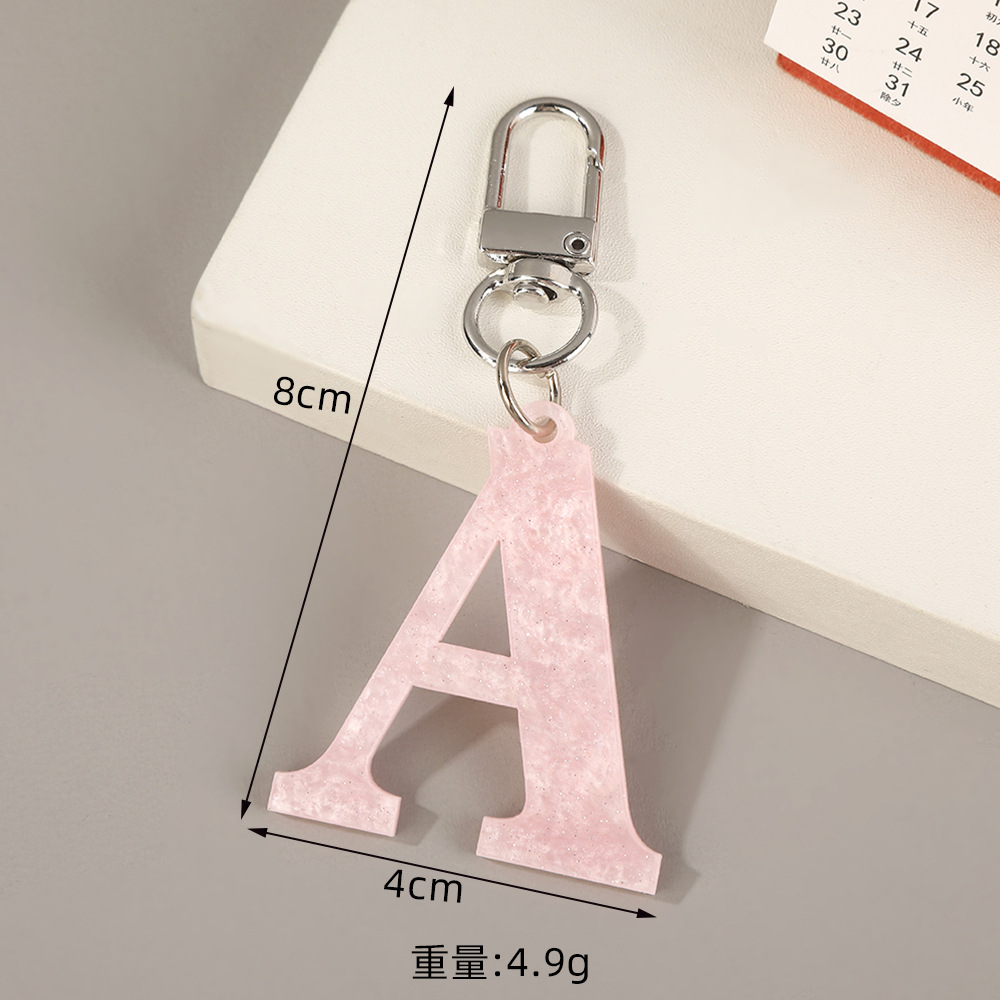 26-Letter Minimalist Keychain  - Women'S Ysl Fashion 评论和价格