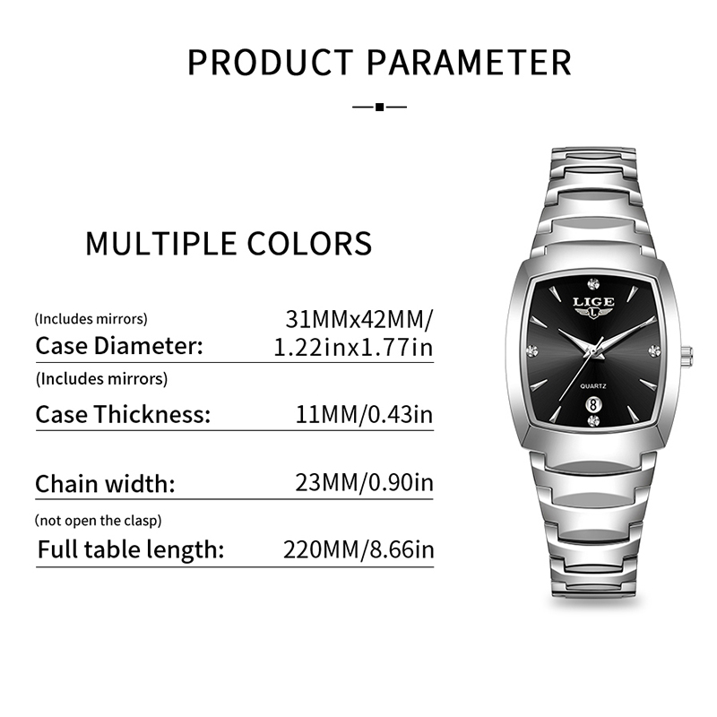 LIGE Watch women Business Luxu - Women'S Fashion Quartz Watch 评论和价格