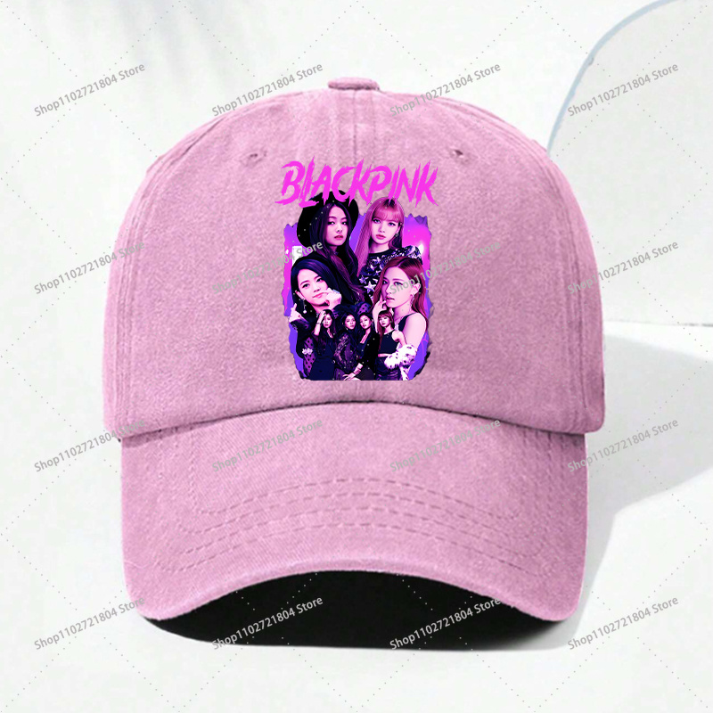 BlackPink Hip Hop Baseball Cap - Women'S Fashion Hats 评论和价格