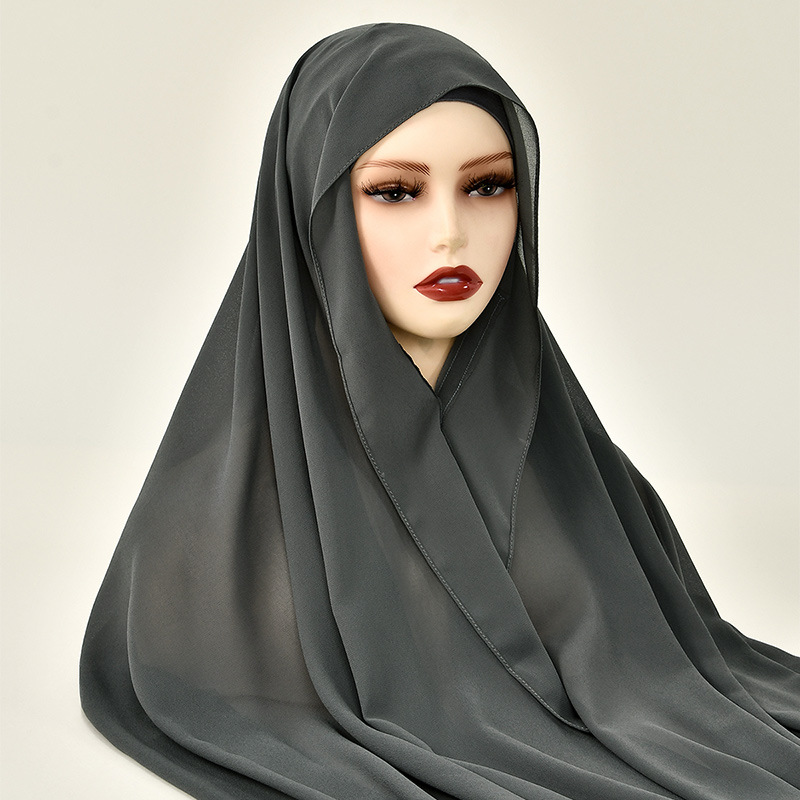 New Lazy Chiffon Hijab with Ma - Women Fashion Malaysia 评论和价格