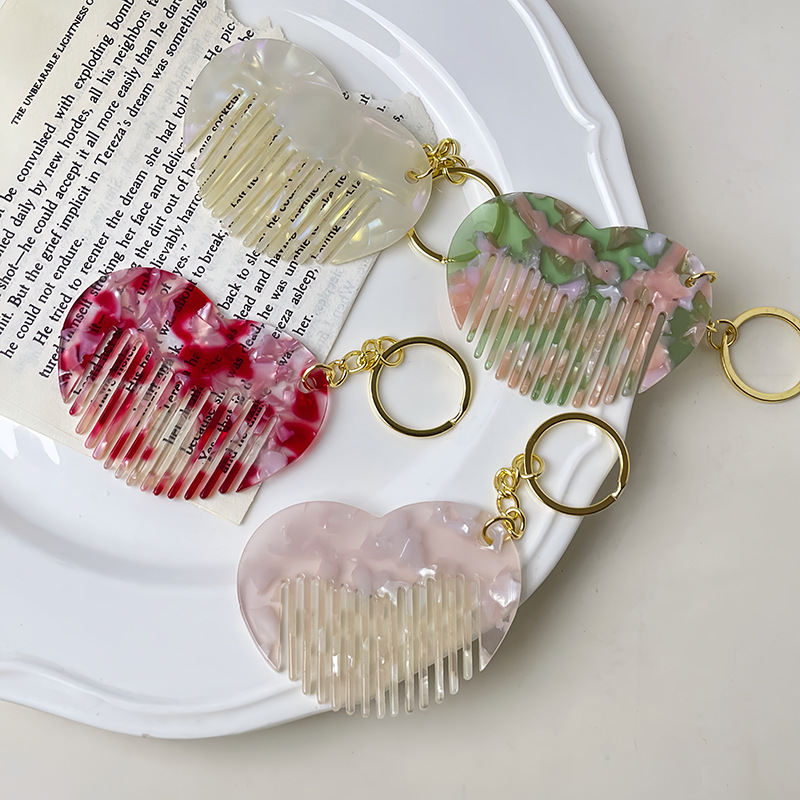 Acetate Heart Shape Keychain C - Women'S Ysl Fashion 评论和价格