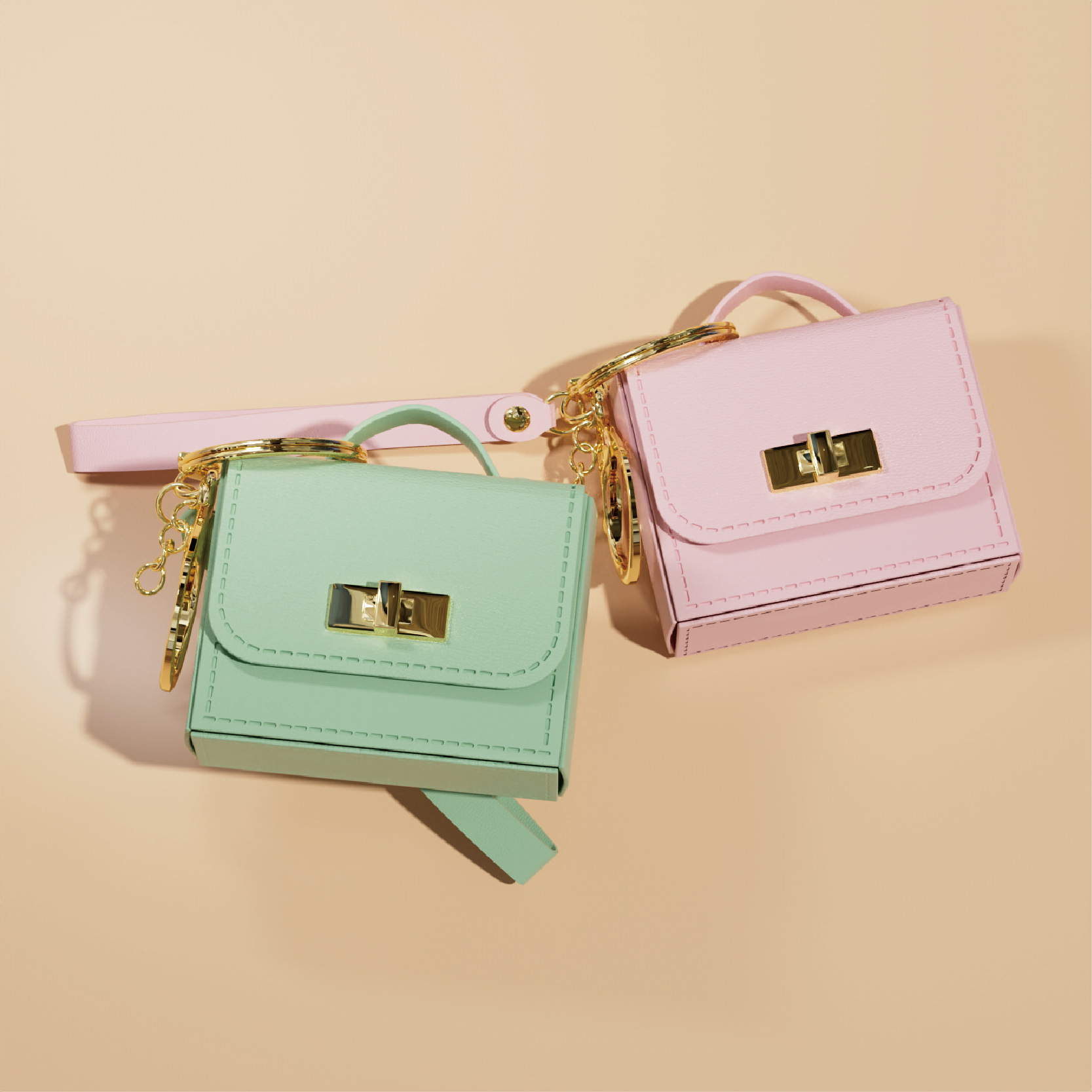 Mini Key Chain Pouch Leather H - Women'S Ysl Fashion 评论和价格