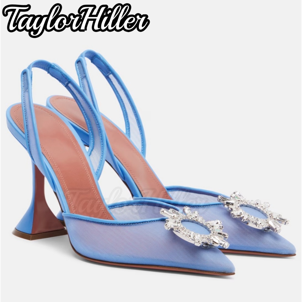 Silver Crystal Slingback Heele - Women'S Fashion Spring Summer 2026 评论和价格